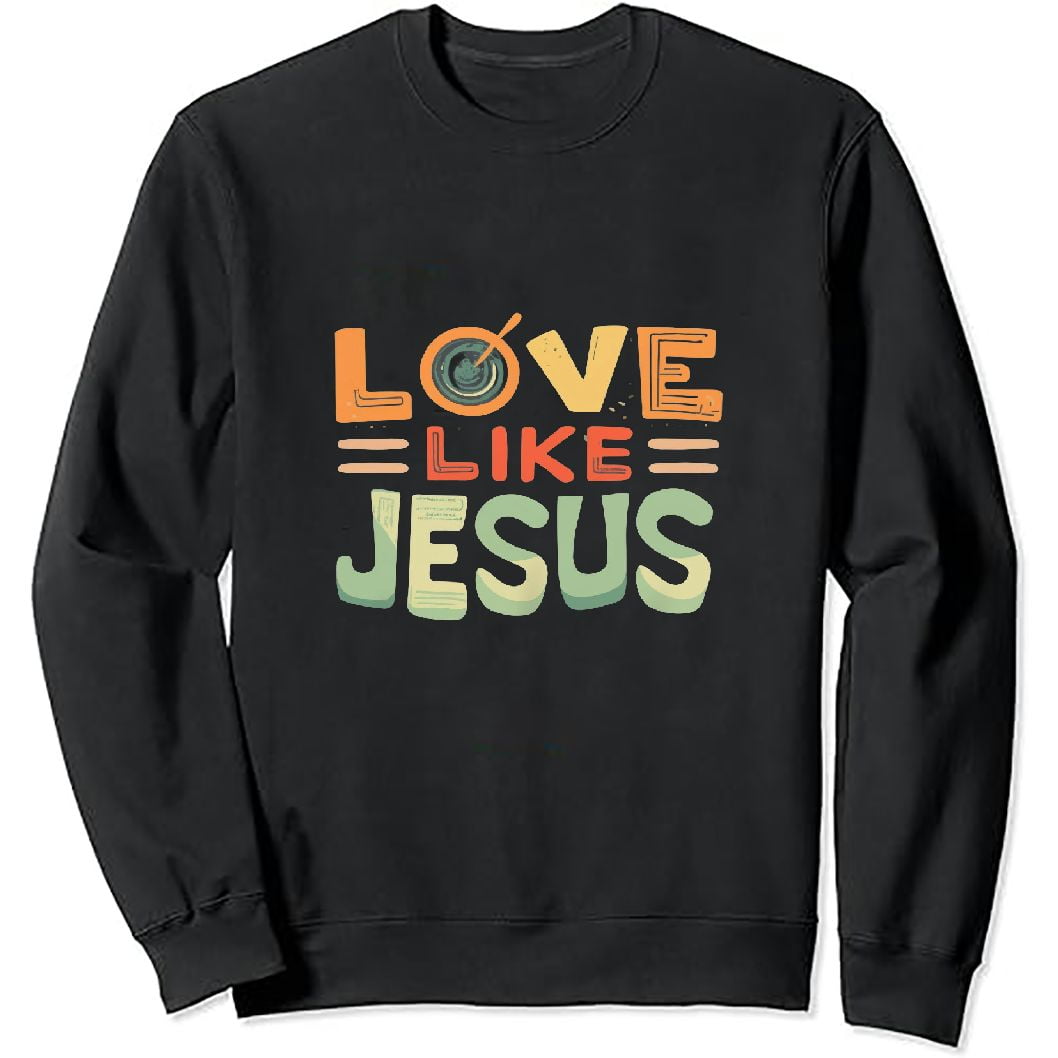 EastSmooth Love Like Jesus Sweatshirt, Religious Sweatshirt, Christian Sweatshirt, Christian