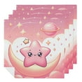 EastSmooth Magical Star Crown Cloth Napkins Polyester Home Decor for