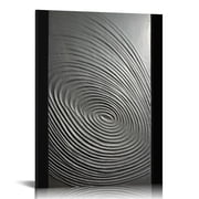 EastSmooth Modern Abstract Painting Heavy Textured Canvas Wall Art Minimalism Silver Artwork Vertical Painting on Canvas Gradient Color Wall Decor
