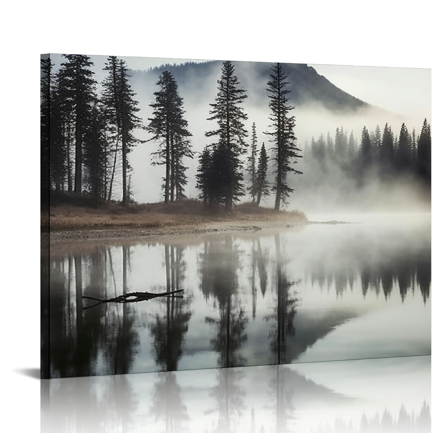 EastSmooth Mountain Forest Wall Art Canvas - Nature Landscape Shadow ...