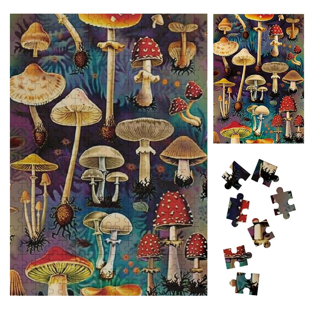 EastSmooth Mushrooms Psychedelic Art Wooden Jigsaw Puzzle Vertical ...
