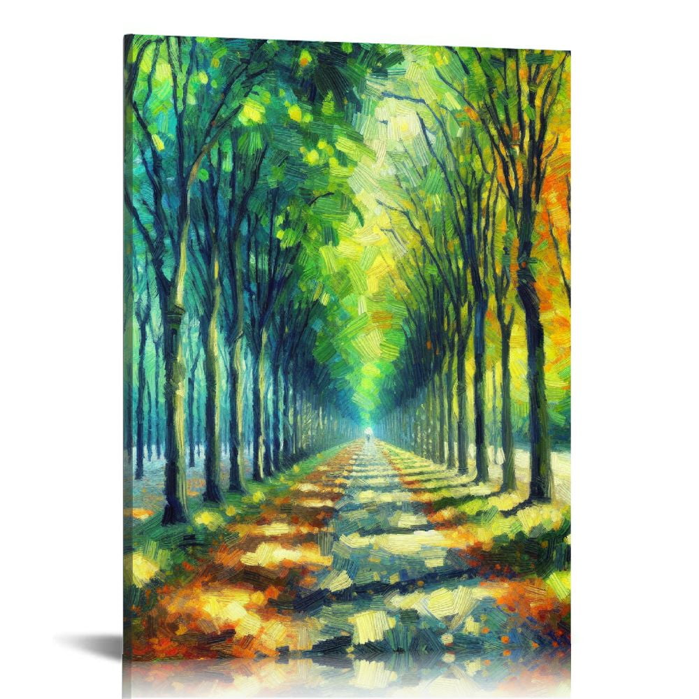 EastSmooth Painted 3D Abstract on Canvas Large Modern Forest Landscape