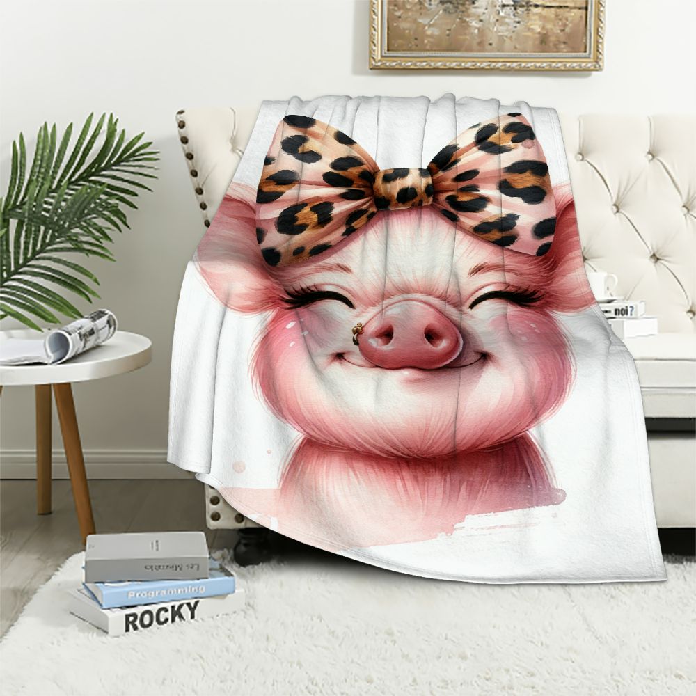 Pig in Technicolor Quilted Blanket NCU0TL279 main image 1