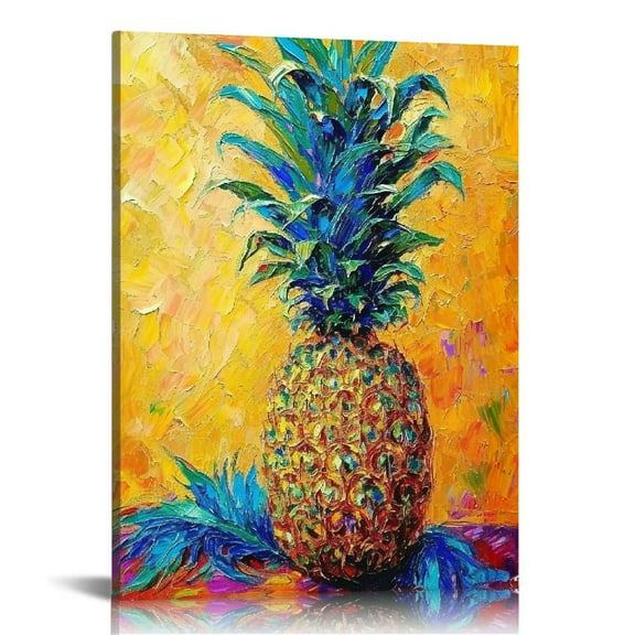 EastSmooth Pineapple Expression Canvas Wall Art