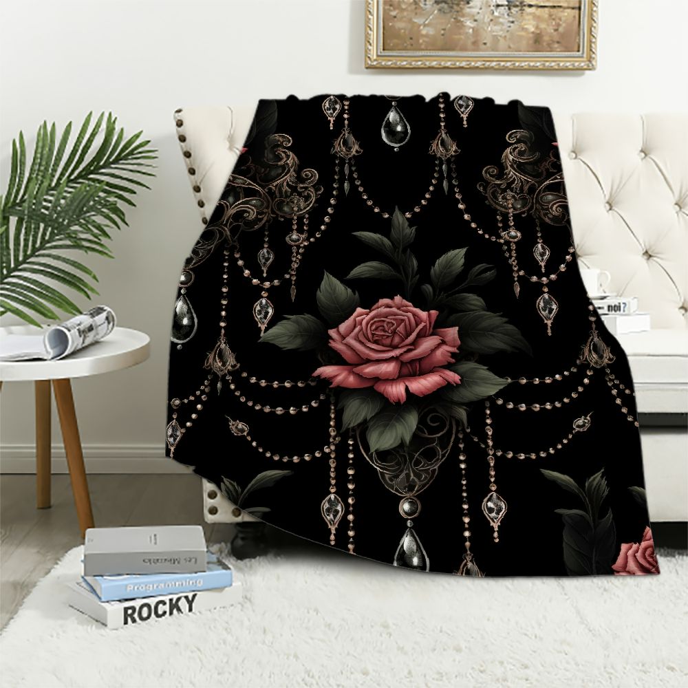 EastSmooth Red Rose Blankets Throw Blanket for Couch Sofa Bed Soft Warm Fuzzy Cozy Walmart