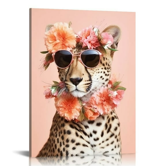 EastSmooth  Royal Cheetah Wall Art Canvas Leopard Jaguar Wall Art Pictures Leopard Wild Animal Wall Art Print Poster Photo on Canvas