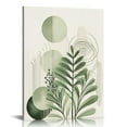 thumbnail image 1 of EastSmooth Sage Green Boho Wall Art , Minimalist Framed Wall Art Geometric Line Leaf Sun Moon Beige Green Canvas Artwork Paintings, Abstract Botanical Boho Room Decor, Office,, 1 of 4