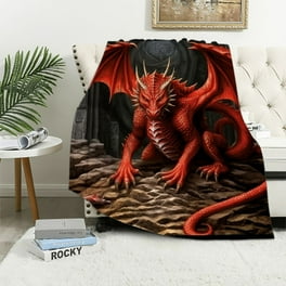 QCPP Dragon Throw Blanket Fairy Colorful Dragon Blanket Dragon