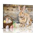 thumbnail image 1 of EastSmooth  Spring Floral Happy Easter Bunny Canvas Wall Art, Design, 1 of 5