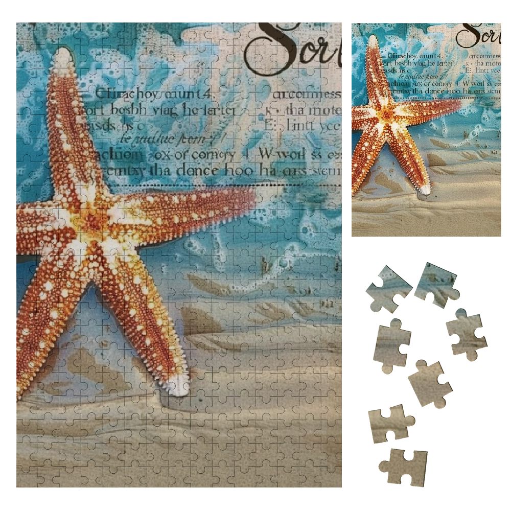 EastSmooth Starfish Beach Bible Verse Wooden Vertical Jigsaw Puzzle for ...