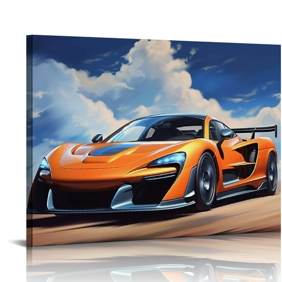 EastSmooth Super Car Posters Sports Car Canvas Wall ArtWall Decor Racing Car Canvas Poster For Boy's Bedroom