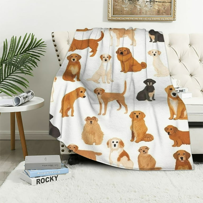 EastSmooth Swaddle Blanket Golden Retriever Dogs Cotton Blanket for Infants Receiving Blanket Lightweight Soft Swaddling Blanket for Crib Stroller