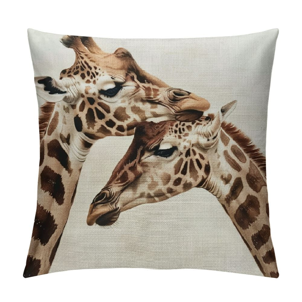 EastSmooth Throw Pillow Cover Watercolor Giraffes South African Animal