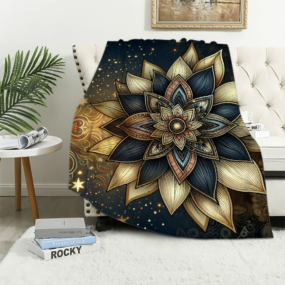 EastSmooth Travel Blanket Pillow for Airplane,Rainbow Sea Turtle Lotus