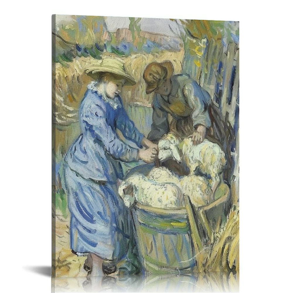 EastSmooth Van Gogh Canvas Wall Art The SheepShearers (after Millet