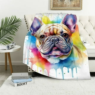French Bulldog Throws Blankets