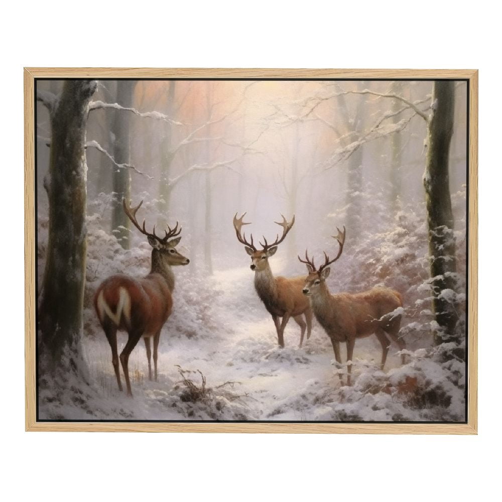 EastSmooth Winter Landscape Canvas Print Wall Art - Mystic Forest ...