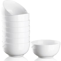 EastVita 10 oz (~283.5 g) Ceramic Bowl Set of 8 Premium White Ceramic Bowls for Grain, Soup, Salad, Pasta, Prep, Rice, Ice Cream, Microwave & Dishwasher