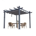 thumbnail image 1 of EastVita 10x10 Ft Aluminum Pergola Outdoor Metal Pergola with Adjustable Canopy Reinforced Frame Outdoor Shelter for Backyard Garden and Deck - Blue, 1 of 8