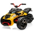 thumbnail image 1 of EastVita 12V 3 Wheeler Ride on ATV Electric Motorcycle, Battery Powered Electric Vehicle w/LED Lights, High & Low Speed, Horn, Music, USB, Treaded Tires, Ride on Car, 1 of 9