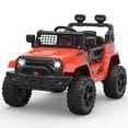 thumbnail image 1 of EastVita 12V 35W Ride on Car dual Power Police Jeep Stroller Ride on Toys 3 Gear Speed with Light Bluetooth Music for Kids 3 Age +, 1 of 9