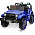 thumbnail image 1 of EastVita 12V Kids Ride on Truck Car,4 Wheeler Electric Vehicles with Remote Control,3 Speeds, LED Lights,Music,MP3,Battery Powered Ride on Toy Deep Blue, 1 of 6