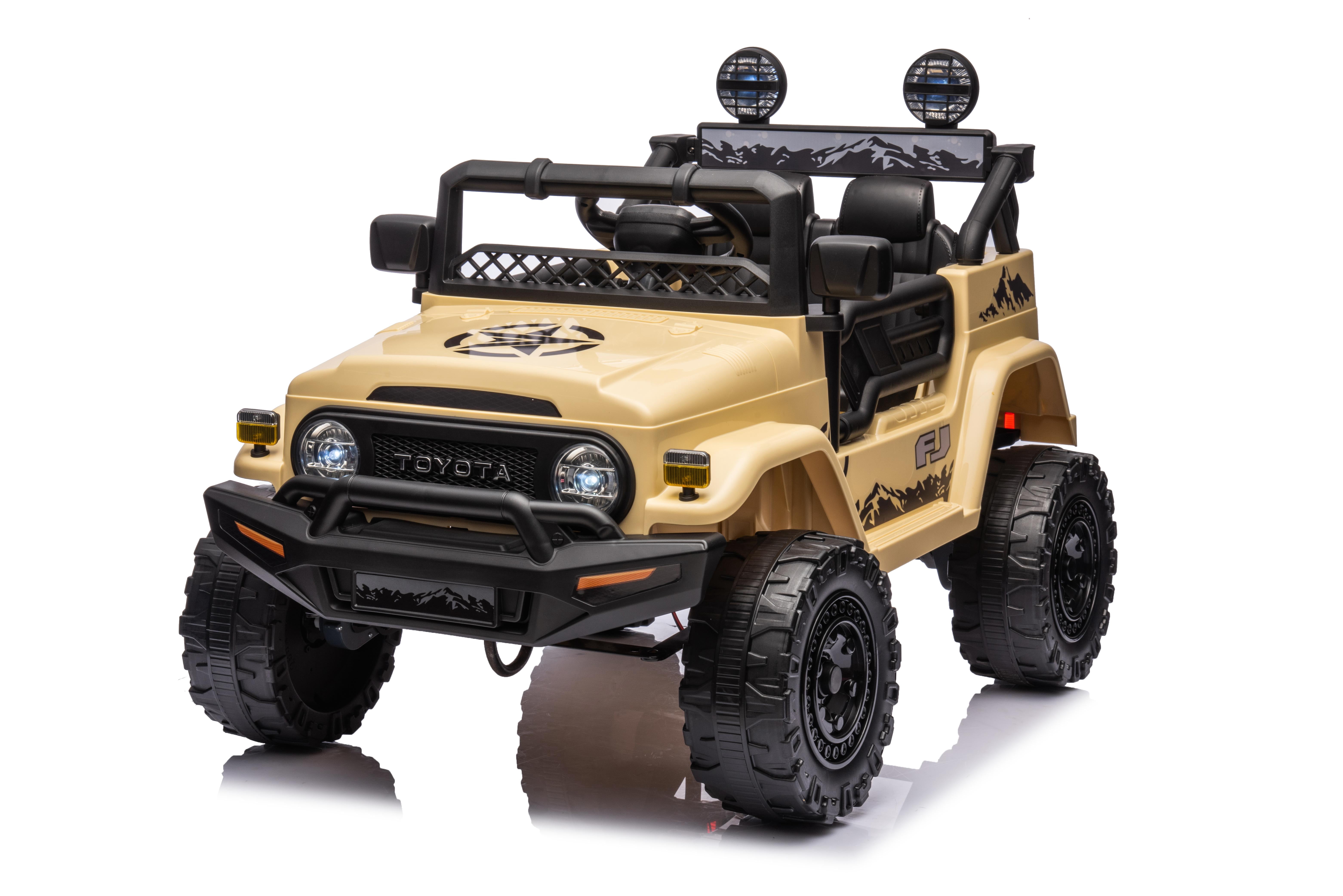 EastVita 12V Ride on Truck Car [Licensed Toyota] Ride on Car with Remote Spring Suspension,Control, Ride on Toys with EVA Tires, USB, Music, LED Lights,Ride on Toy for Kids 3 Age +