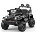 thumbnail image 1 of EastVita 12V Ride on Car 35W Dual Power Jeep Ride on Toys 3 Gear Speed with Light Bluetooth Music Black for Kids 3 Age +, 1 of 9