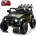 thumbnail image 1 of EastVita 12V Ride on Truck Car, 2WD Electric Car with Remote Control, Electric Car for Kids with Spring Suspension, Led Lights, Music, 3 Speeds green, 1 of 7