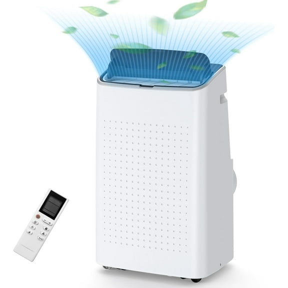 EastVita 14,000 BTU Portable Air Conditioner, Cools up to 750 Sq.ft, Portable AC Built-in Cool with Dehumidifier and Fan Modes, Remote Control and Installation Kits, 50dB, White