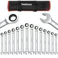 thumbnail image 1 of EastVita 14-Piece Ratcheting Wrench Set,Metric 6-19mm,Fixed Head Chrome Vanadium Steel Combination Wrenches with Storage Bag, 1 of 7