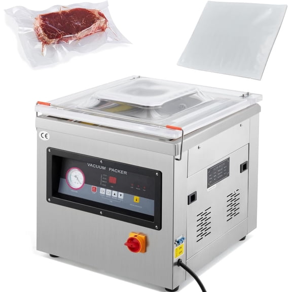EastVita 15.7" 19.8 m³/h Commercial Chamber Vacuum Sealer, 110V Professional Food Vacuum Sealer with Chamber, Perfect for Food Preservation Home Kitchen Use