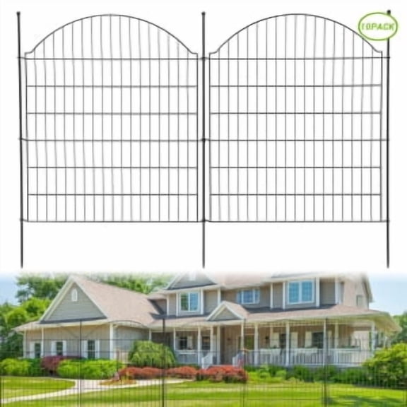 EastVita No Dig Decorative Garden Fence , Rustproof Metal Wire Panel Animal Barrier for Outdoor Yard, Patio, Temporary Dog Fence