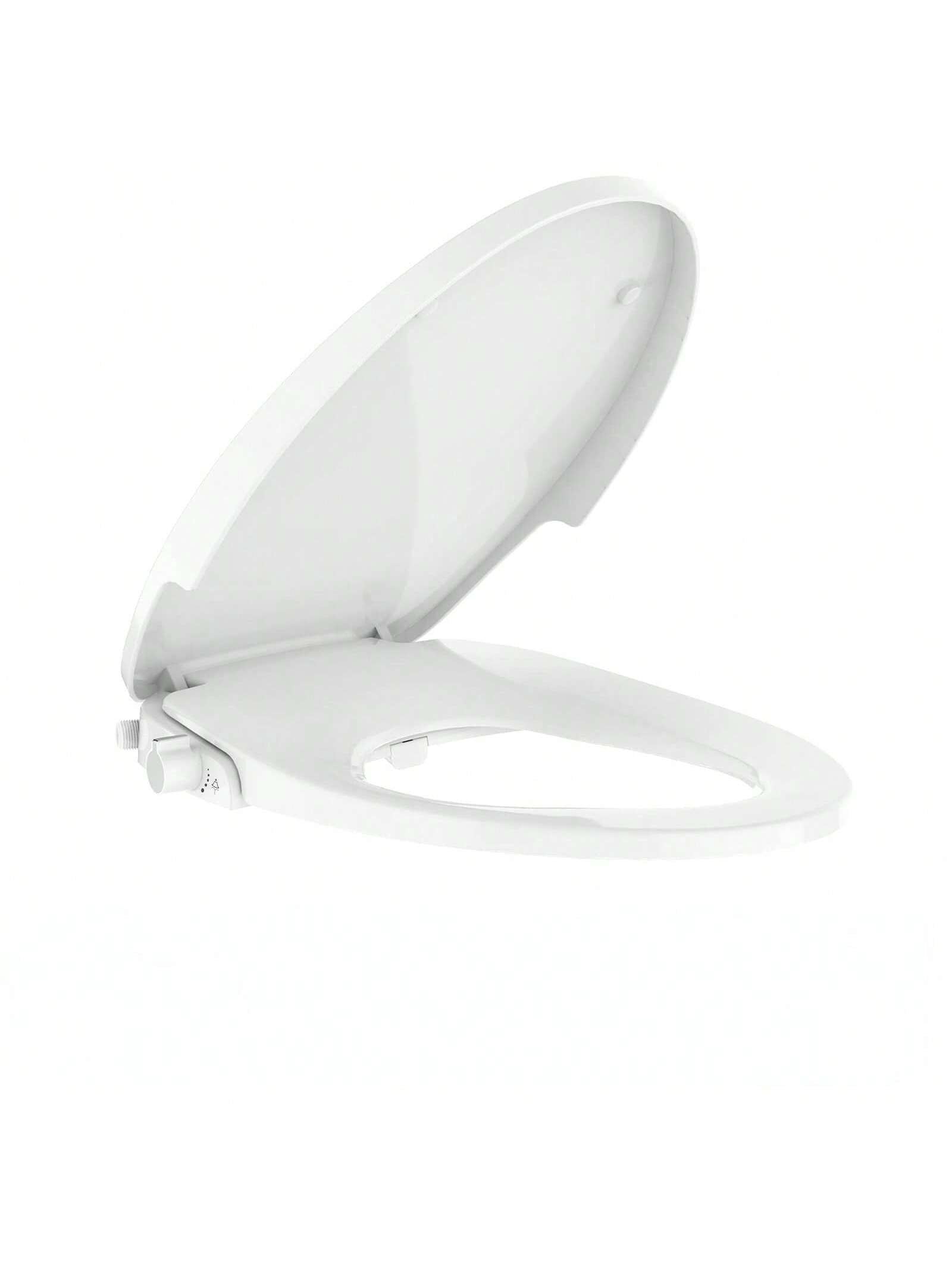 EastVita 19 inch Elongated Multifunctional bathroom Bidet Toilet Seat Non Electric Dual Nozzle Bidet Attachment with Soft Close Lid Feminine Hygiene Toilet Seat Cover for Women Easy Install White