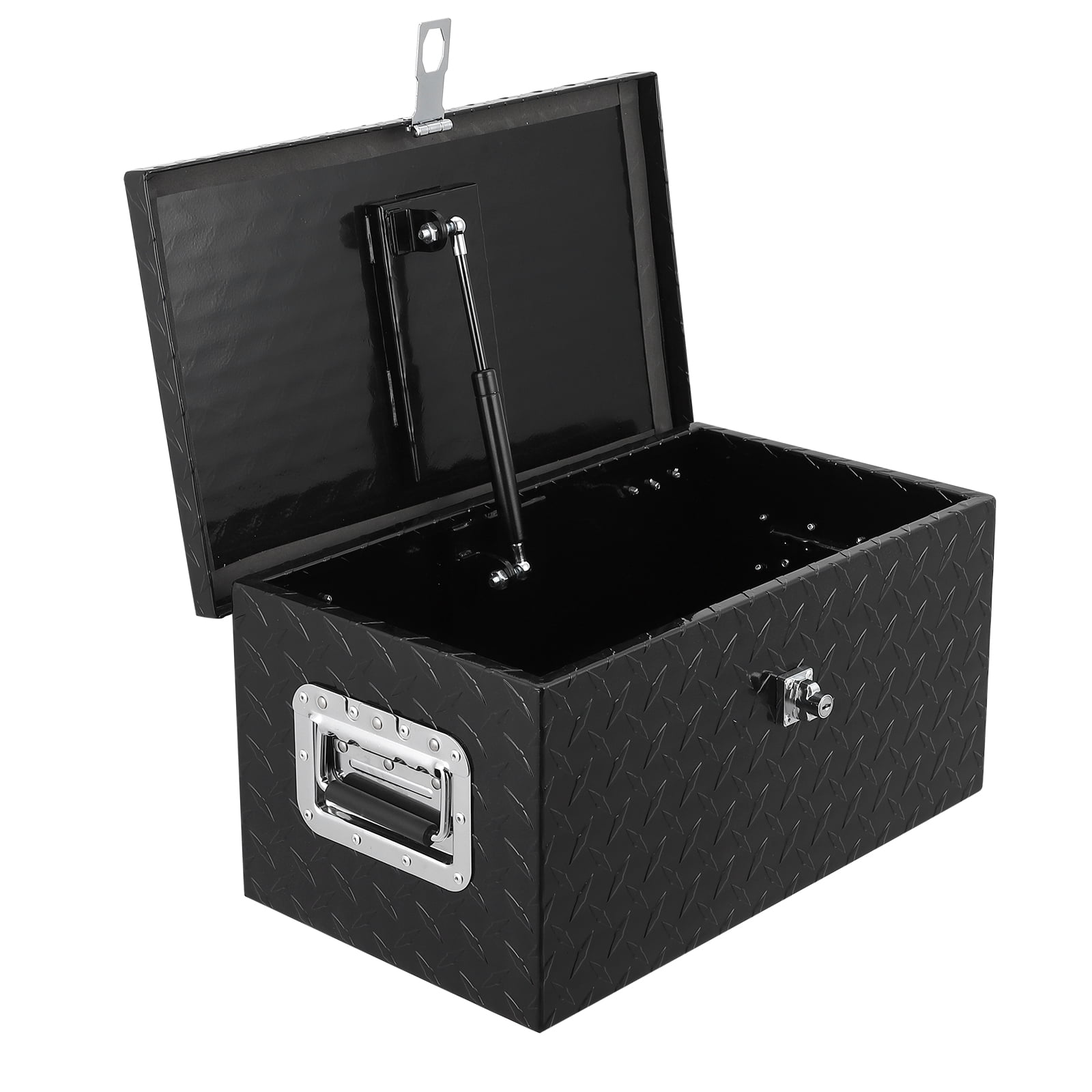 EastVita 20 Inch Aluminum Diamond Plate Tool Box with Lock & Keys - Waterproof Storage Organizer for Trucks, RVs, Trailers