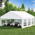 thumbnail image 1 of EastVita 20 x 20 FT Tent Summer Sunshade for Outdoor Backyard Party, Wedding Patio Camping Gazebo Shelter Pavilion Wedding BBQ Events Tent with Sidewalls and 3 Storage Bags, 1 of 7