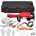 thumbnail image 1 of EastVita 2200W Demolition Jack Hammer 65A Jack Hammer Concrete Breaker Tool Kit, Set of 6 W/Case, Noise-Canceling Earplug, Shoulder Strap, 1 of 7