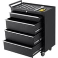 thumbnail image 1 of EastVita 24 Inch Rolling Tool Box 4 Drawer Tool Box with Wheels Sliding Drawers and Protective Liners with Locking System and Drawer Liners Tool Storage Cart for Garage Workshop, 1 of 7
