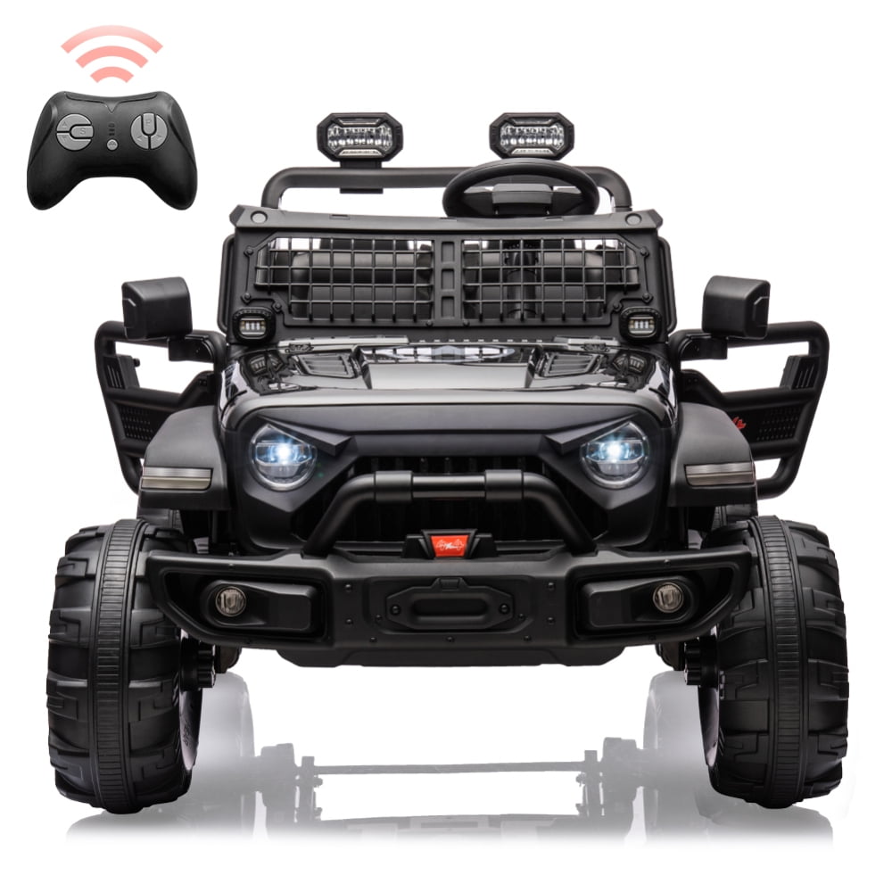 24V Black 2-Seater Kids Ride-On Car with Remote Control