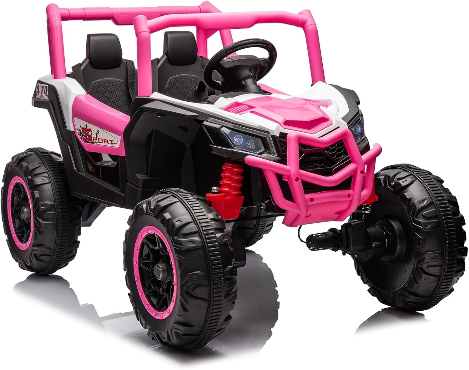 EastVita 24V 7 Ah Ride On Cars Utv 2 Seater for Kids, 4WD/2WD ...