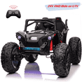 thumbnail image 1 of EastVita 24V Ride on Car with ,Extra Large 2 Seat 20.5" Wide Ride on Toys UTV, 4WD Power EVA Wheels Vehicle Metal Suspension,LED Lights,Mp3 ,Horn,Black, 1 of 15