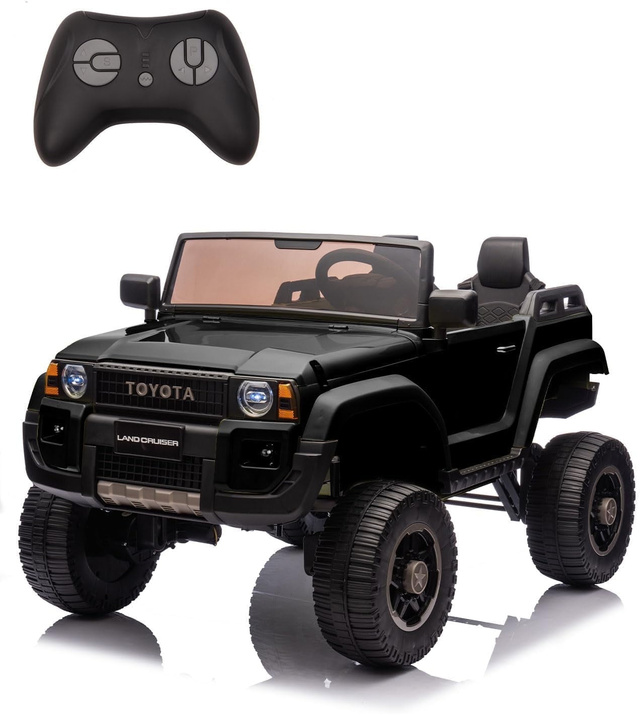 EastVita 24V Ride on Car for Kids, 2 Seater Ride on Car Truck, Licensed Toyota Electric Car with Parent Remote Control, 4.4MPH, 4x550W Motors