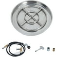 thumbnail image 1 of EastVita 25 Inch Round Drop-in Fire Pit Pan,Stainless Steel,Propane & Natural Gas Insert,Spark Ignition Kit,48,000 BTU,Silver, 1 of 7