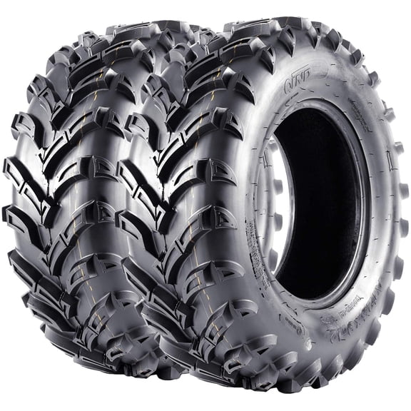 EastVita 25x8-12 6PR ATV Tires,25x8x12 All Terrain ATV UTV Off-Road Tires(Set of 2,Tubeless)