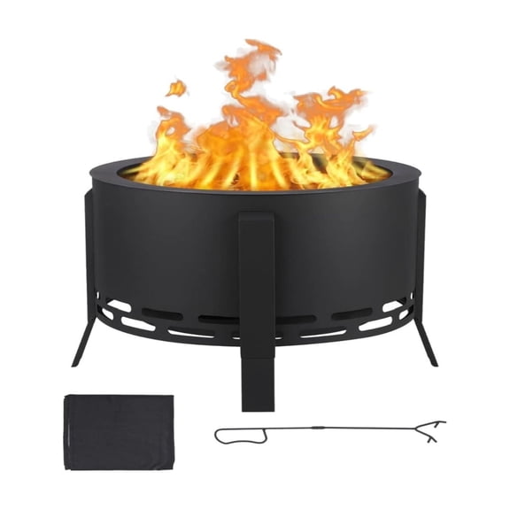 EastVita 26Inch Smokeless Fire Pit with Ash Tray Base