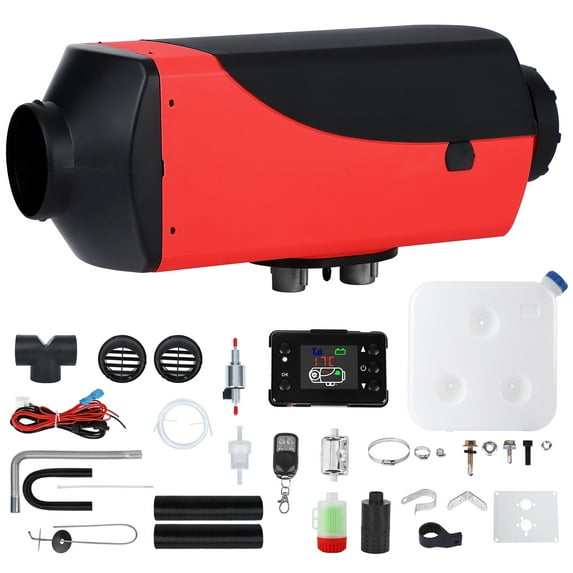 EastVita 2KW Diesel Air Heater 12V,15L Tank,Diesel Heater,Muffler,Diesel Parking Heater with LCD Thermostat Monitor & Remote Control for Trucks,Trailer,Boat and Motor-Home