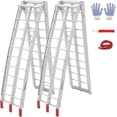thumbnail image 1 of EastVita 2Pcs Aluminum Ramps, 1500 Lbs Folding Loading Ramps for Pickup Trucks Bed, Trailers Ramp with Load Straps for UTV, Dirt Bike,ATV, Lawn Mowers, Trucks, 1 of 7