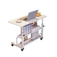thumbnail image 1 of EastVita 315in Mobile Standing Desk Adjustable Height Portable Rolling Desk Small Computer Desk Mobile Stand Up Desk with Wheels, 1 of 8