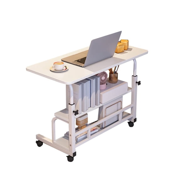 EastVita 315in Mobile Standing Desk Adjustable Height Portable Rolling Desk Small Computer Desk Mobile Stand Up Desk with Wheels