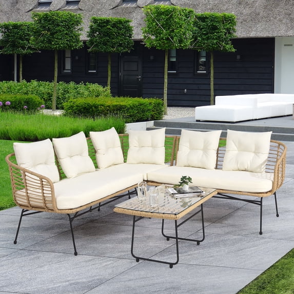 Photo inspiration: Visual Reference: Eastvita 4 Piece All Weather Pe Rattan Patio Furniture Set